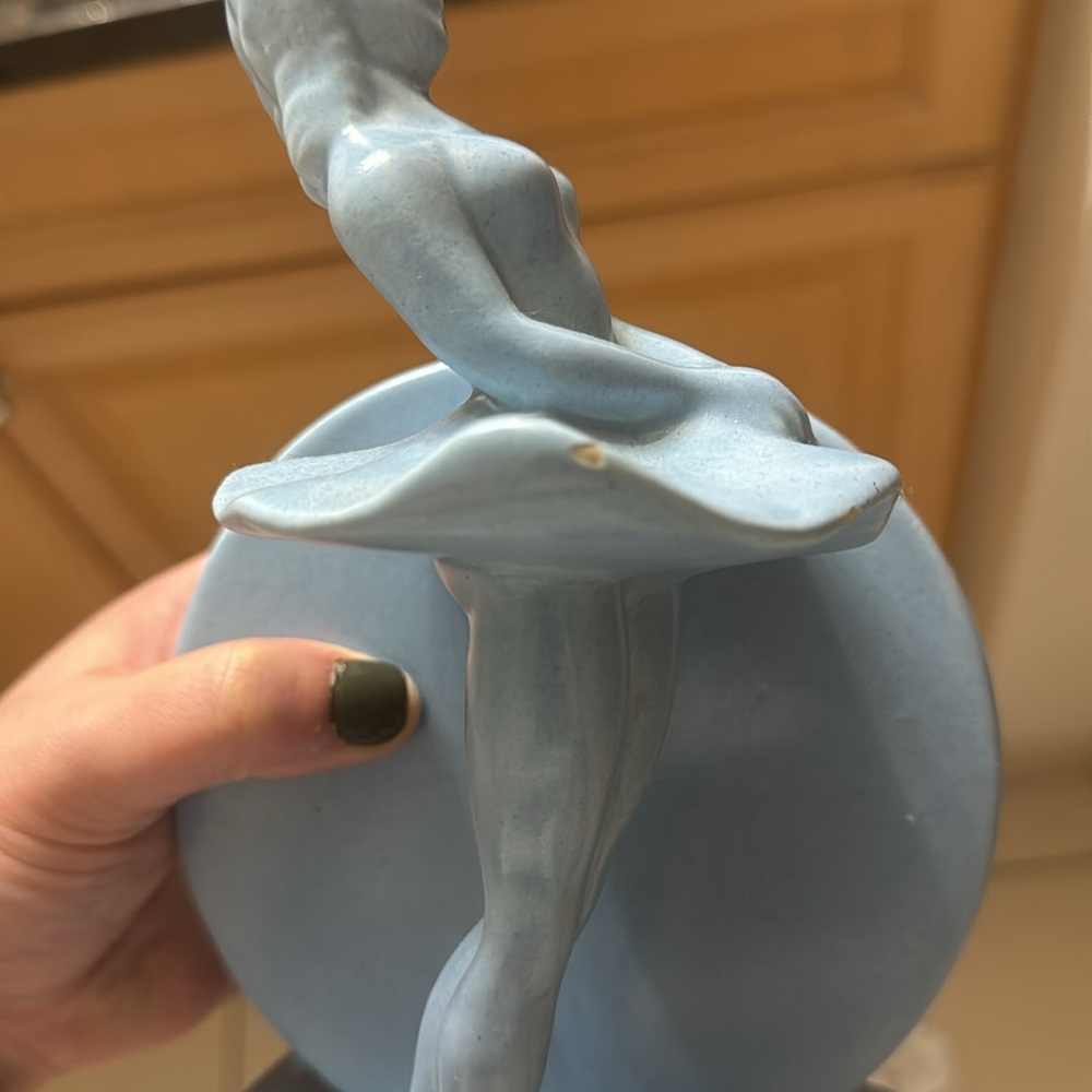 Vintage Royal Haeger 1940's Art Deco Ballerina Vase light blue - Picture 8 of 11